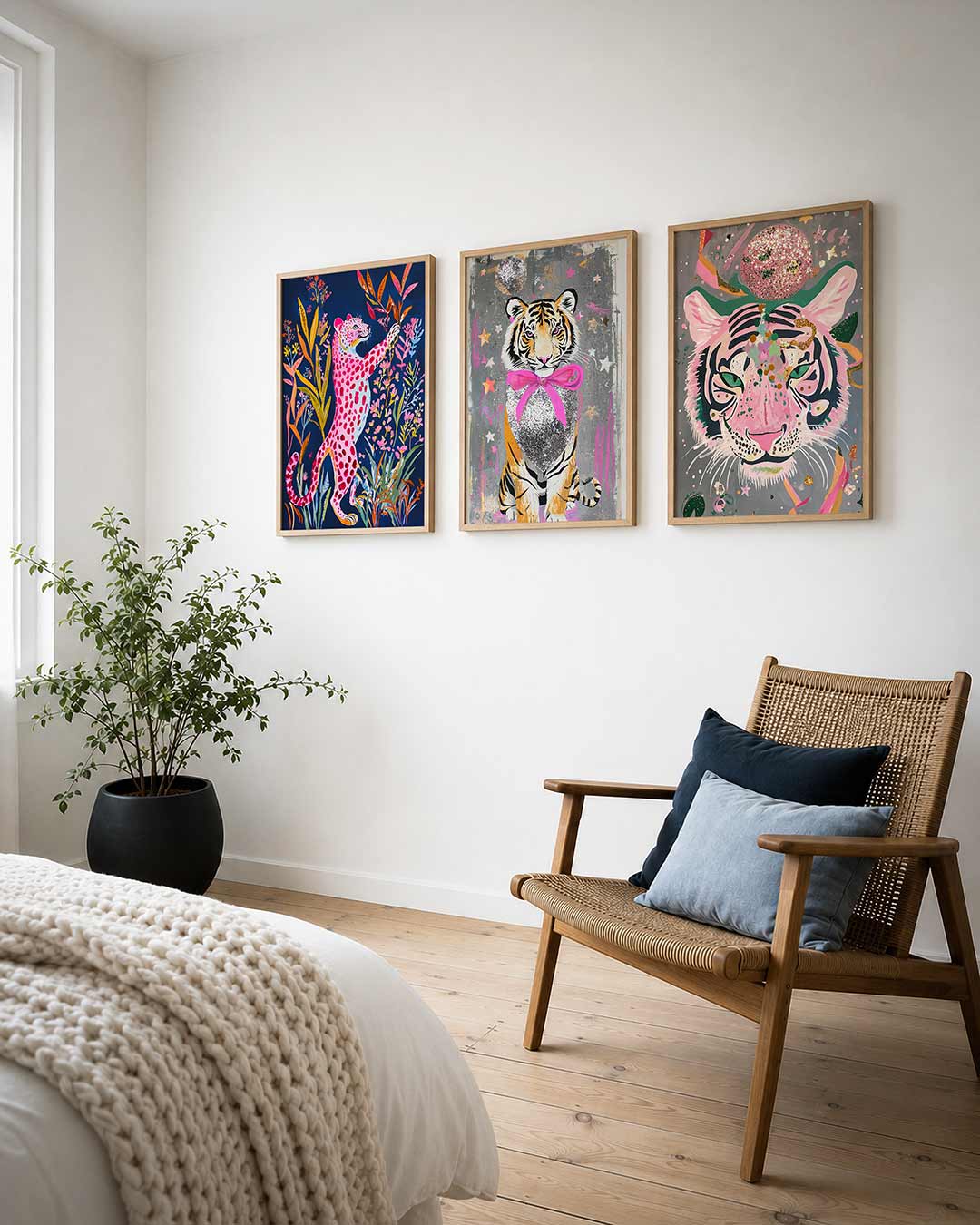 Kleurrijke dierenscène Posterset