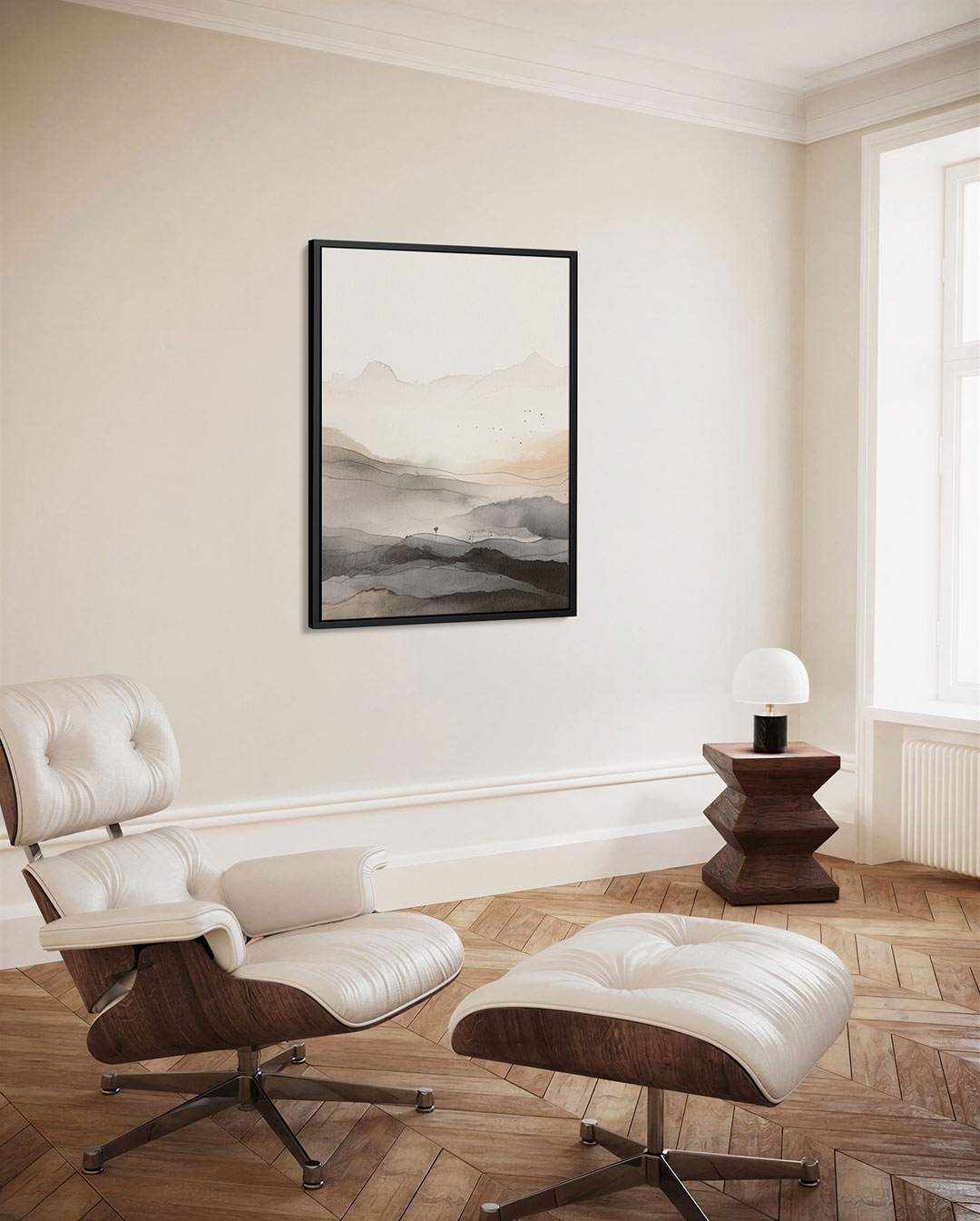 Zachte lijnlandschap Kunstwerk
