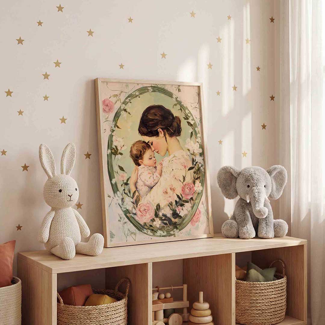 Moeder en kind omarmd Poster