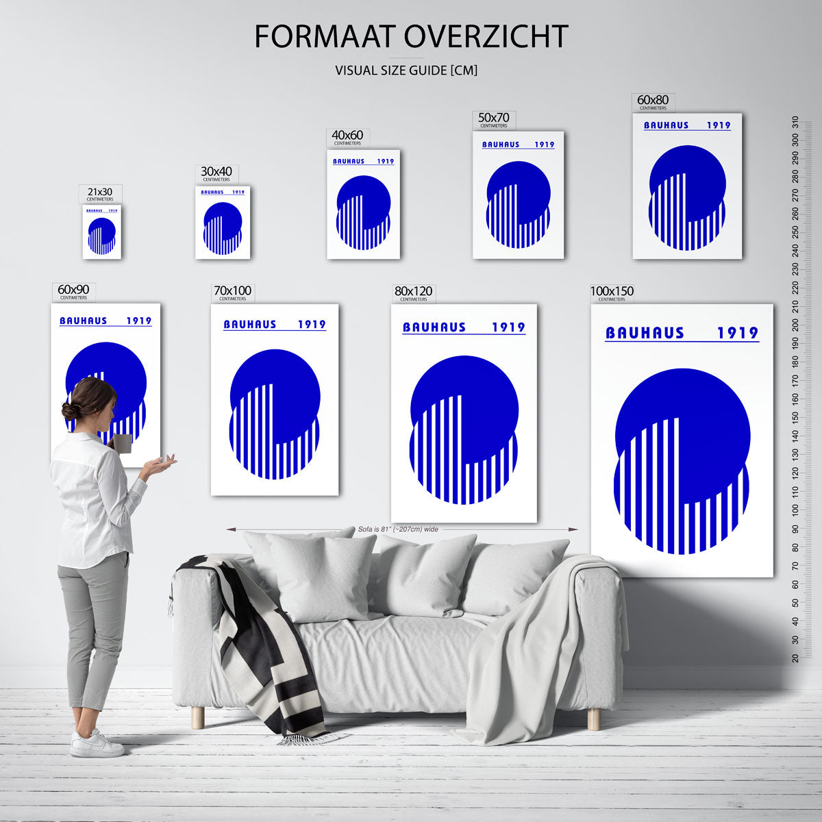 Cirkels en strepen Poster