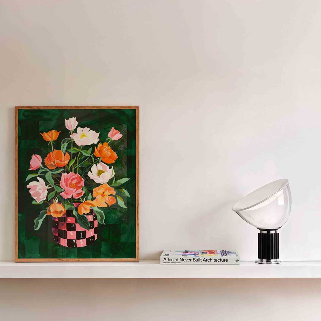 Bloemen in vaas Poster