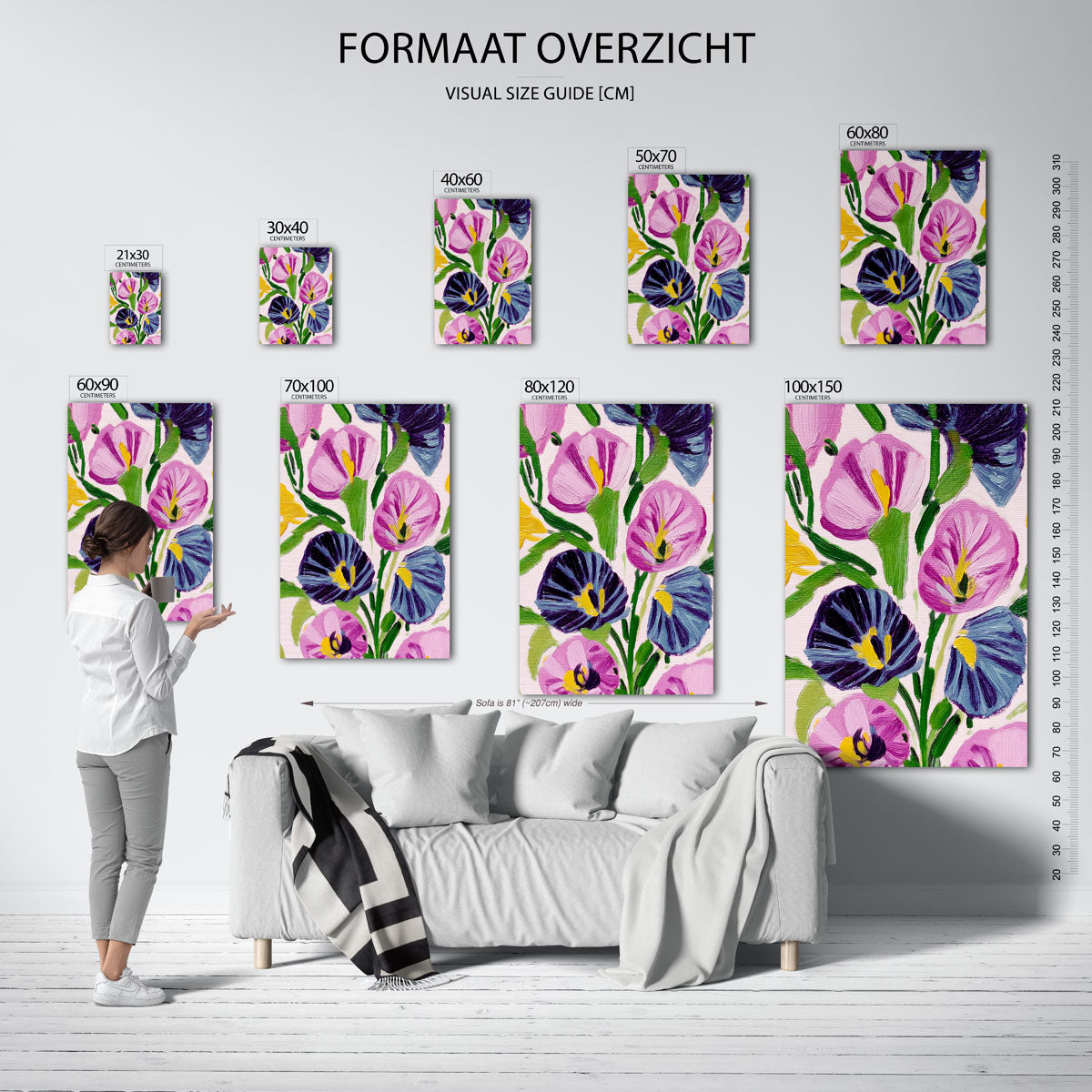 Bloemen in levendige kleuren Poster