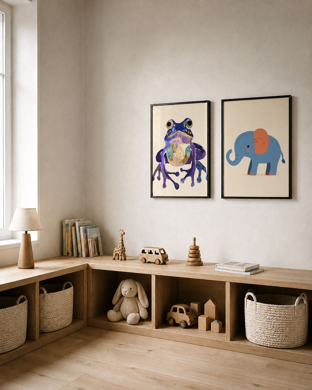 Kleurrijke kikker Posterset