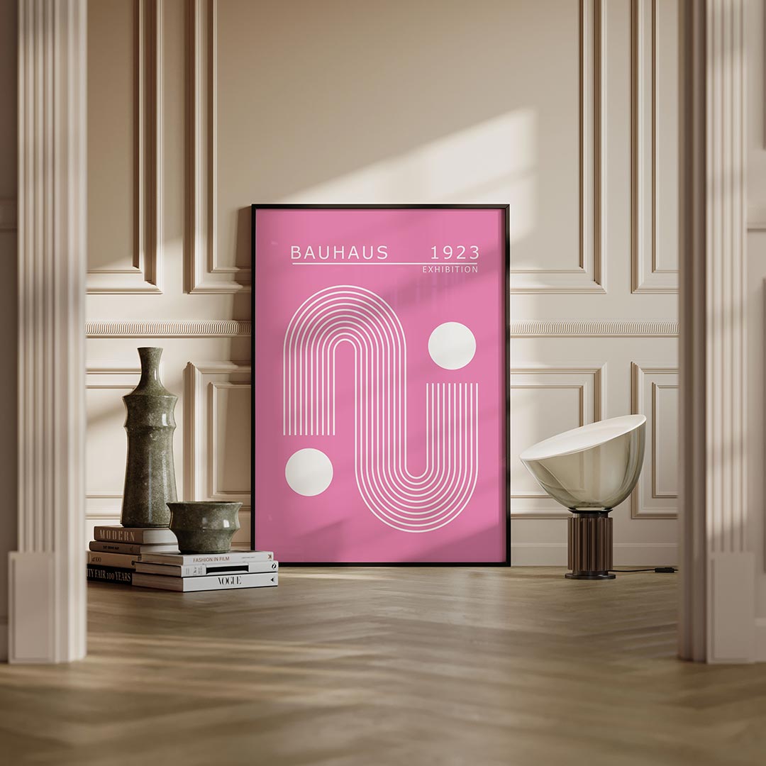 Lijnen en cirkelvormen Poster