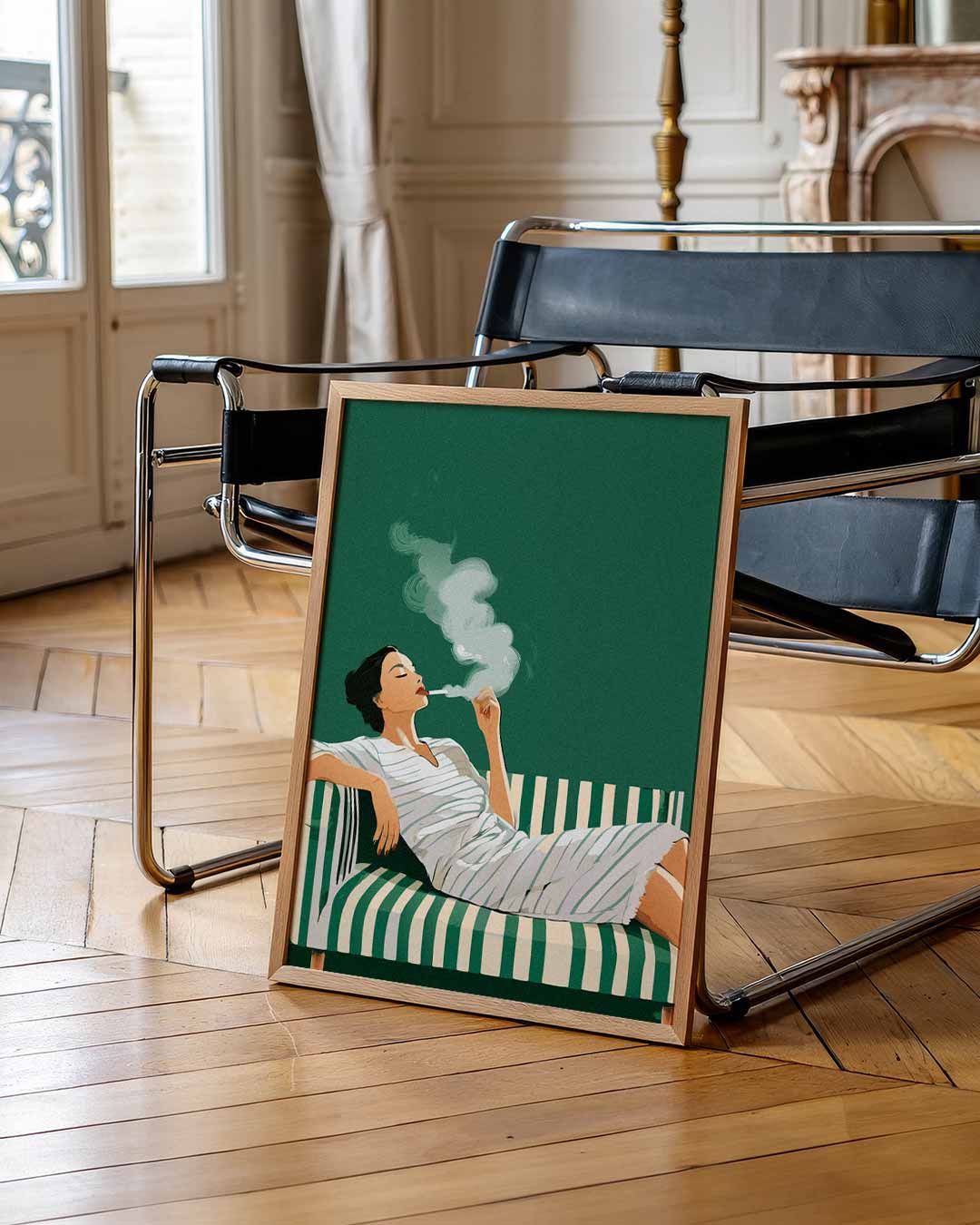 Chill op de Bank Poster-WallArtistic