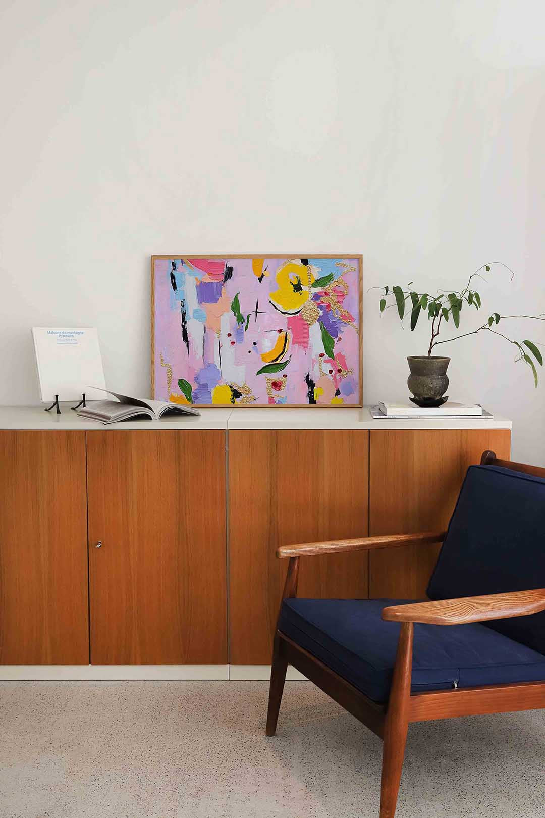 Abstracte bloemen en vormen Poster