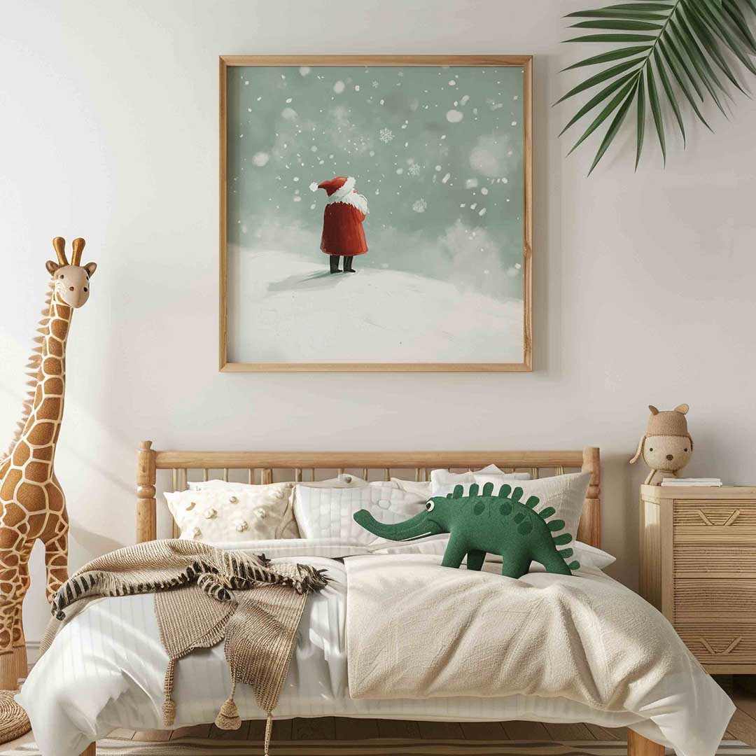 Sneeuwlandschap met figuur Poster