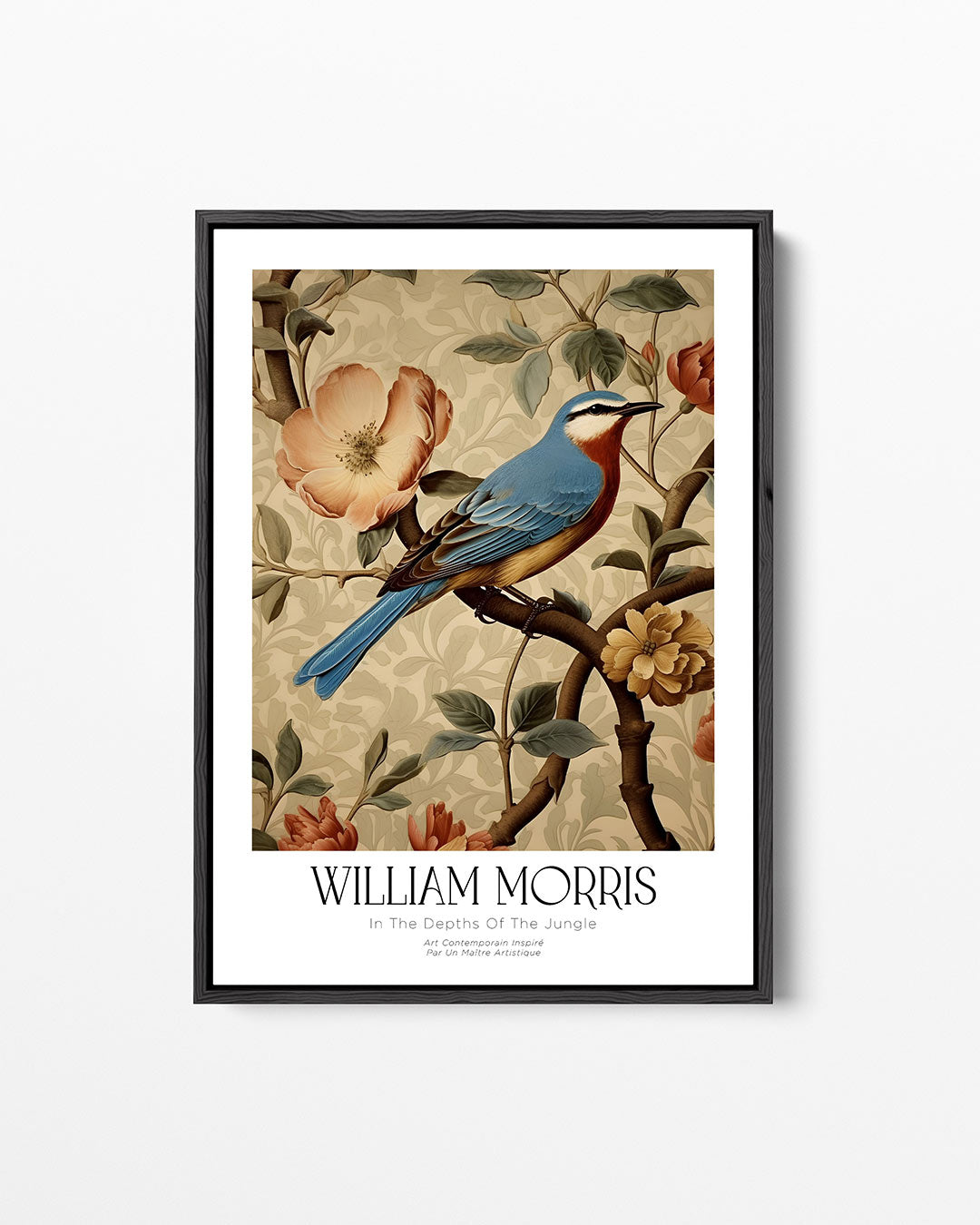 Vogel en bloemen Kunstwerk