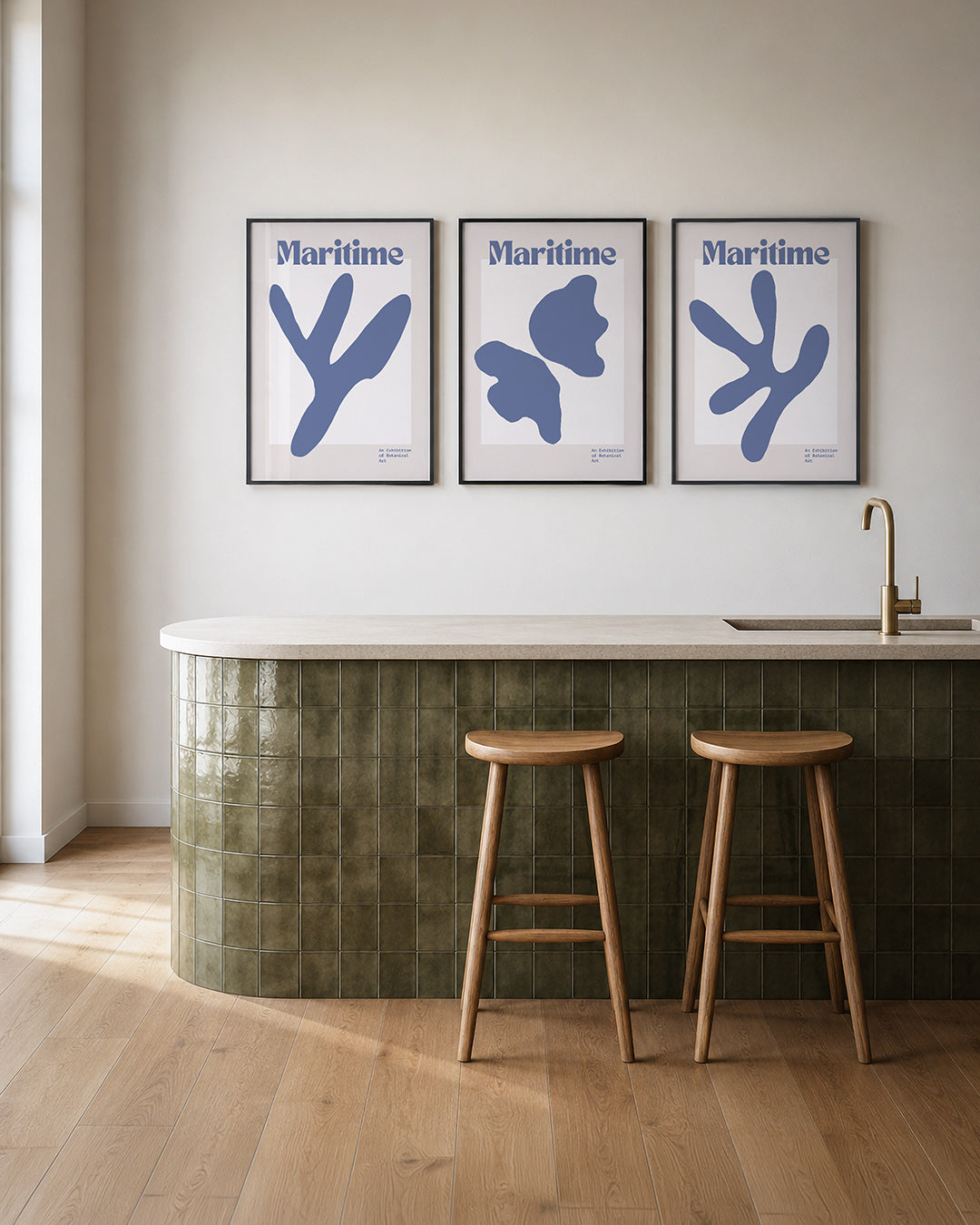Organische vormen Posterset