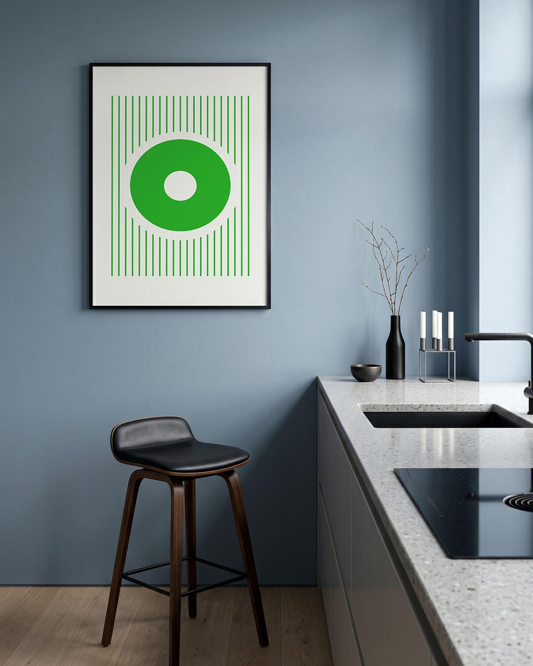 Cirkel en lijnen Poster