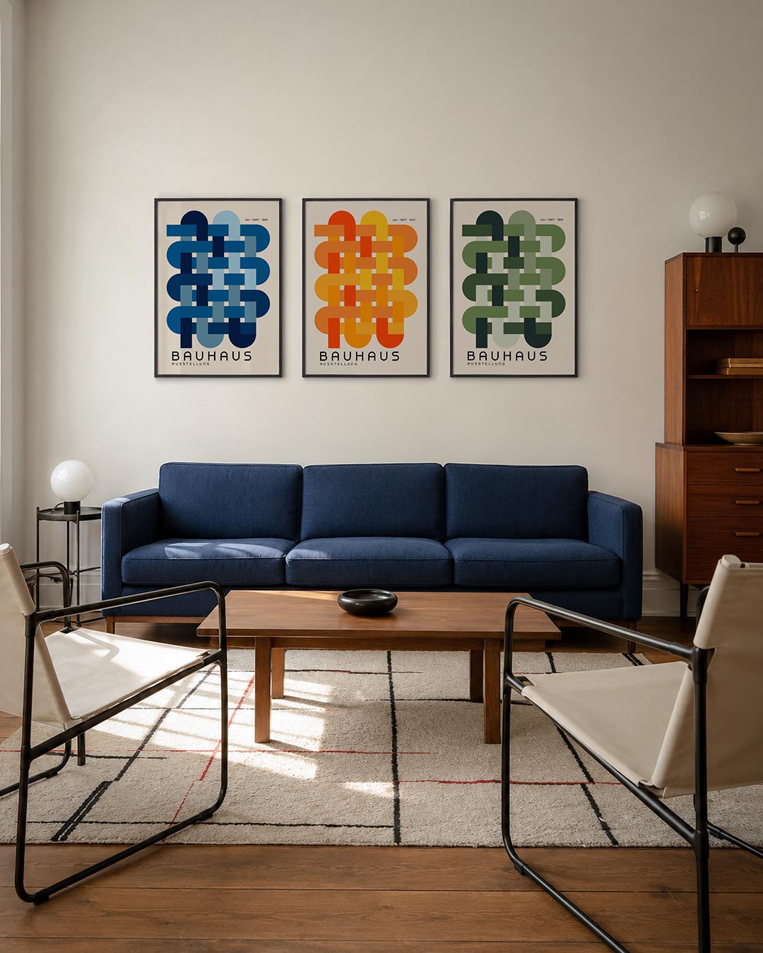 Wevende blauwtinten Posterset