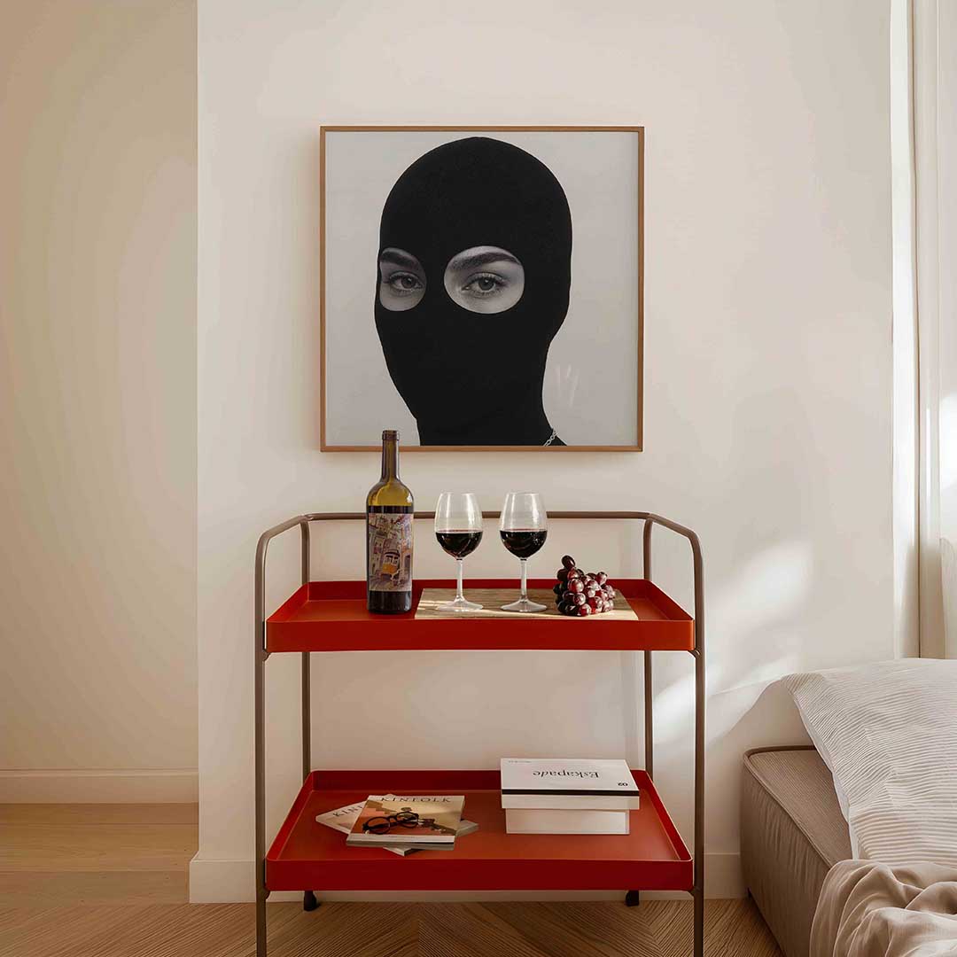 Gezicht met masker Poster