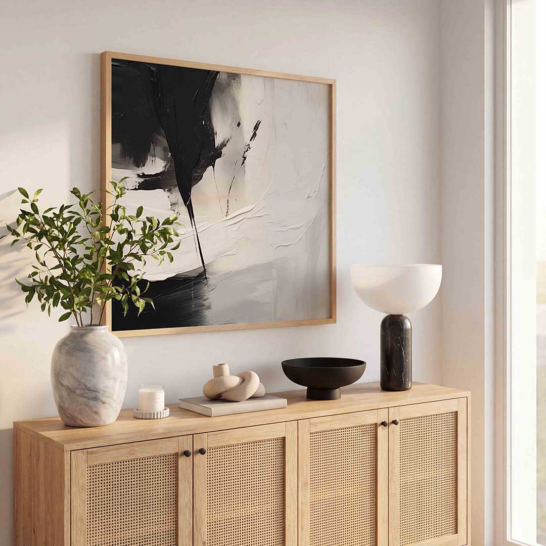 Zwart en wit abstracte Poster