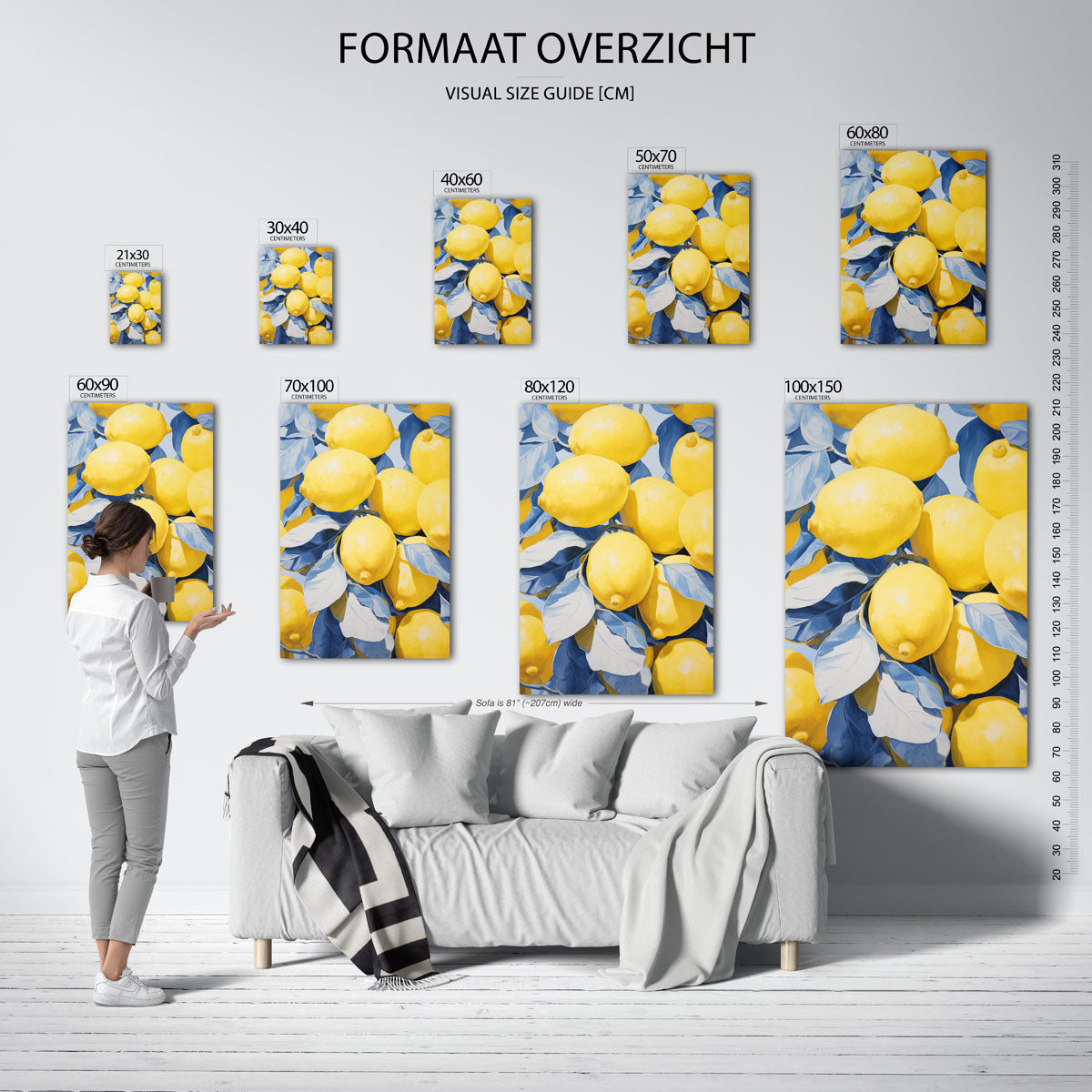 Citroenen en bladeren Poster