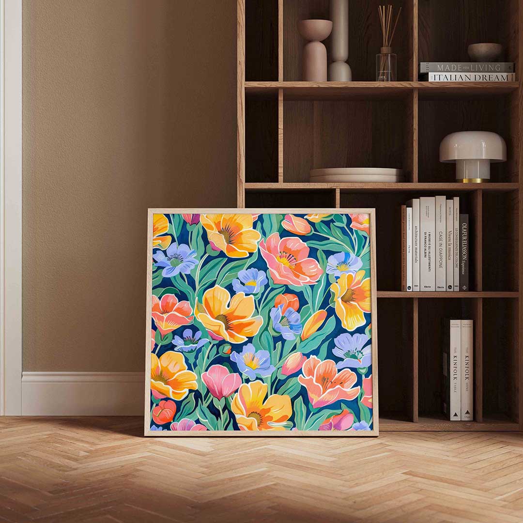 Bloemen en bladeren Poster