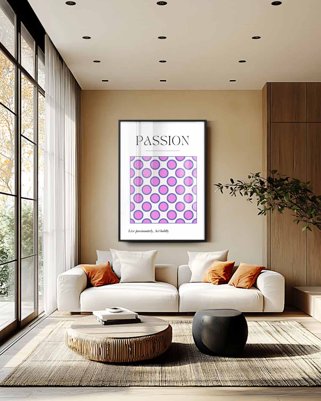 Cirkelpatroon van Passie Kunstwerk-canvas-dibond-plexiglas-wanddecoratie-WallArtistic