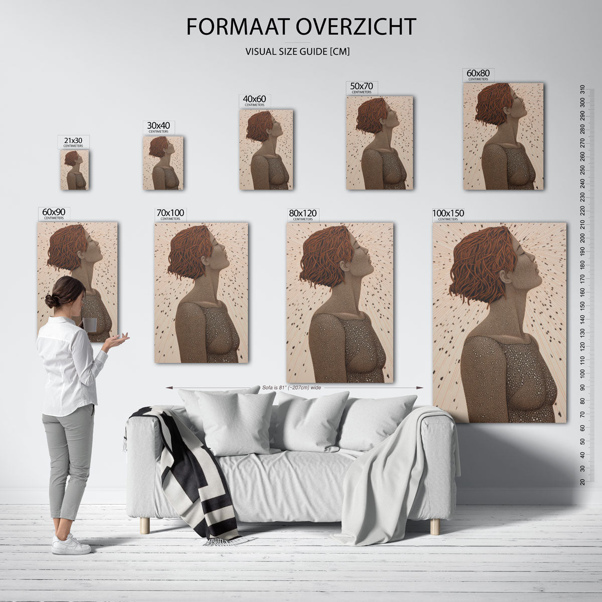 Portret met rode haren Poster