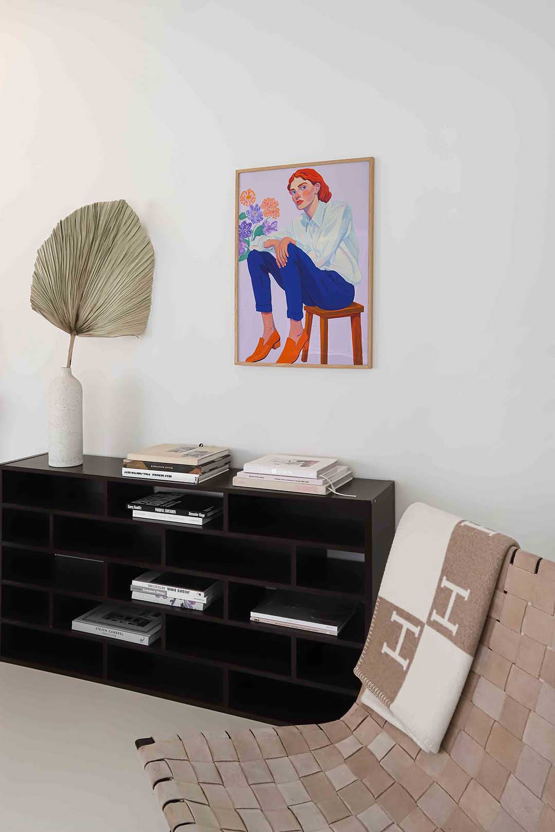 Vrouw met bloemen Poster