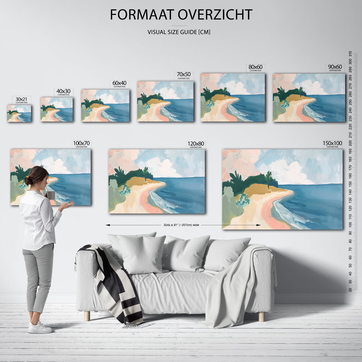 Strand en zee Poster