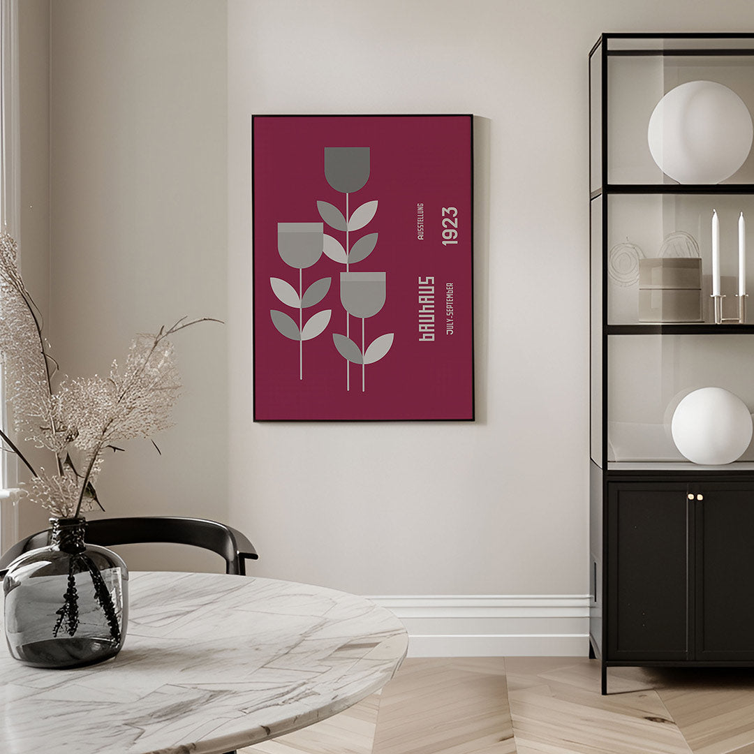 Grafische bloemvormen Poster