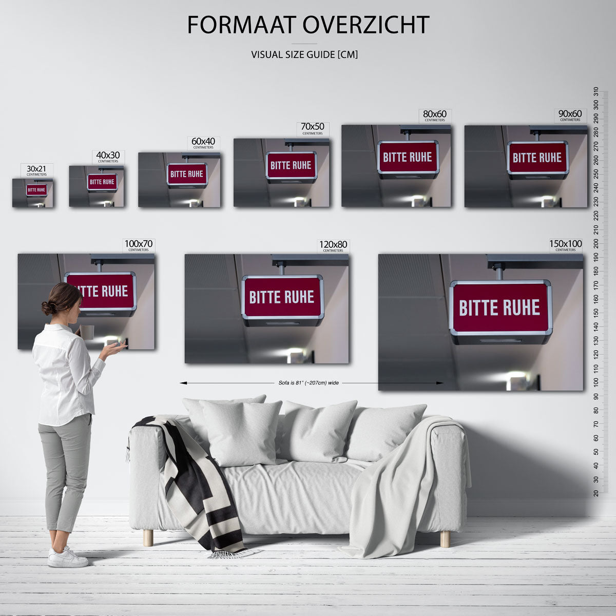 Rustig verzoek bord Poster