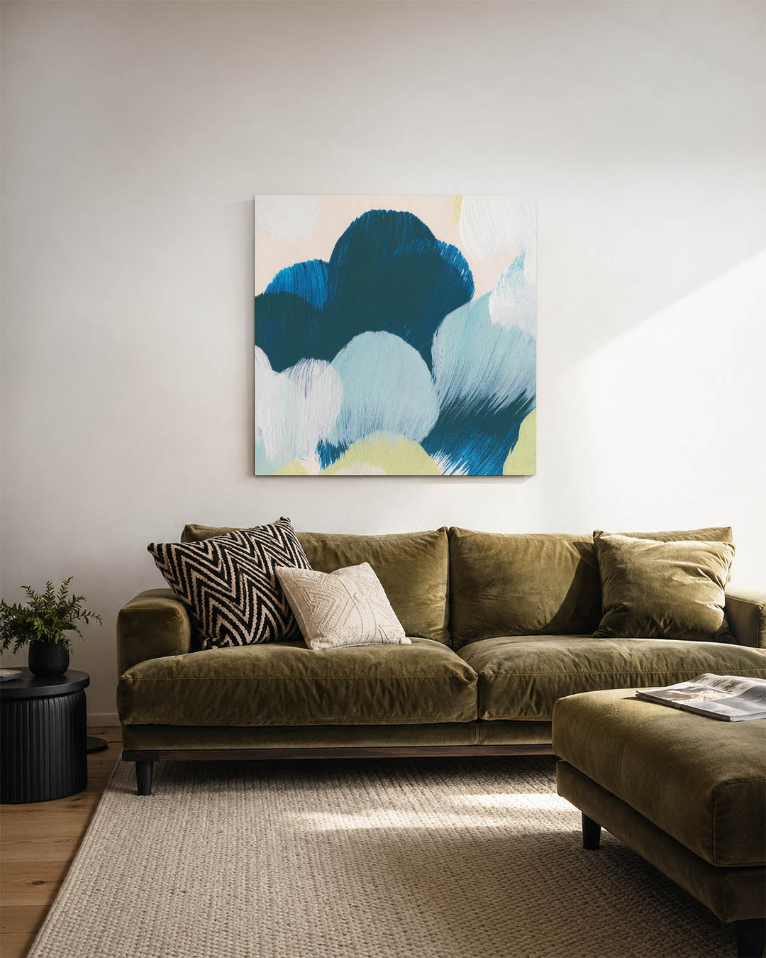 Kleurrijke borstelvegen Kunstwerk