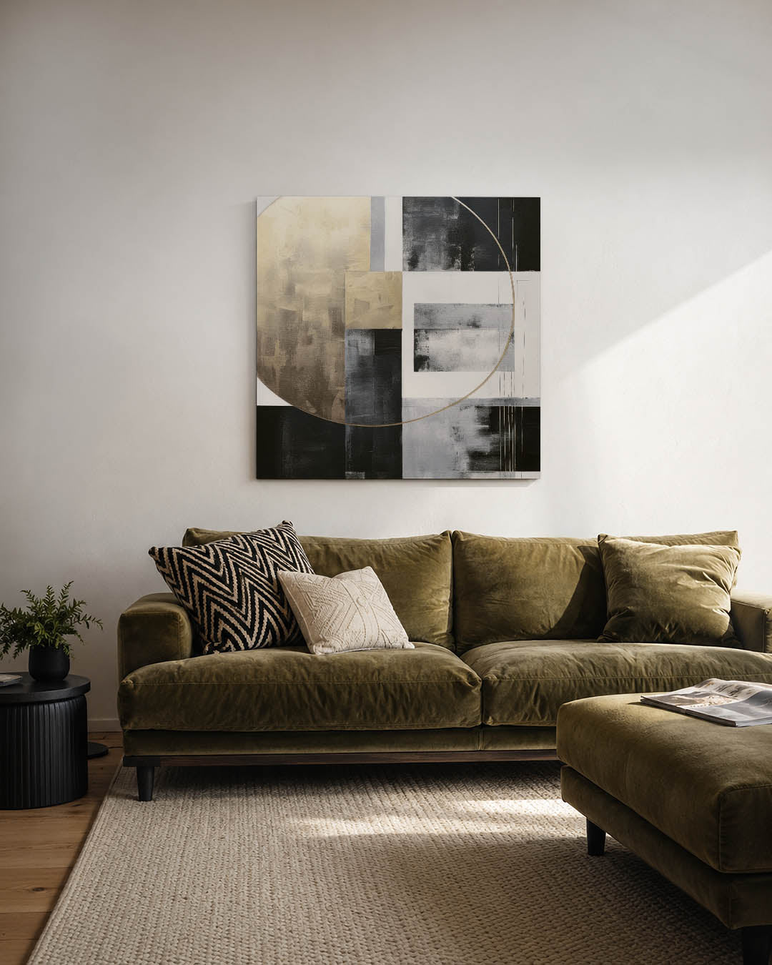 Geometrische vormen compositie Kunstwerk