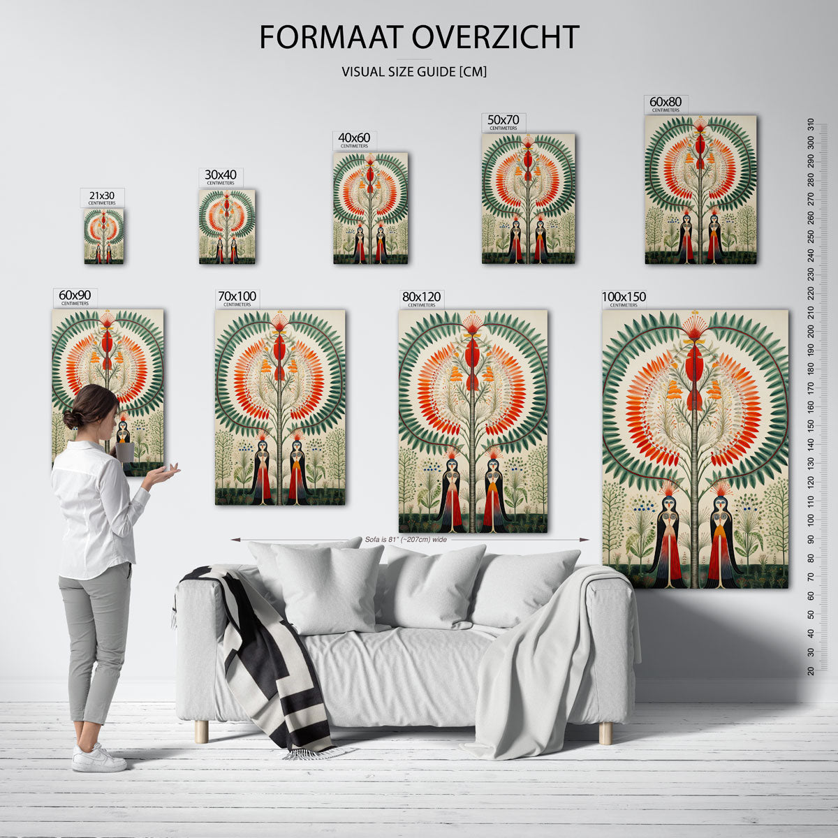 Symmetrische natuurfiguren Poster