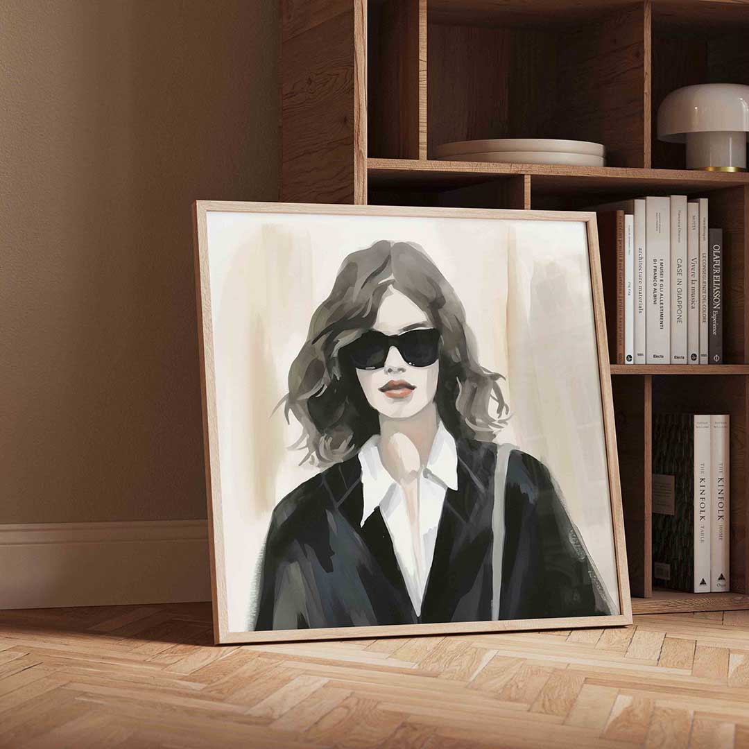 Vrouw met zonnebril Poster
