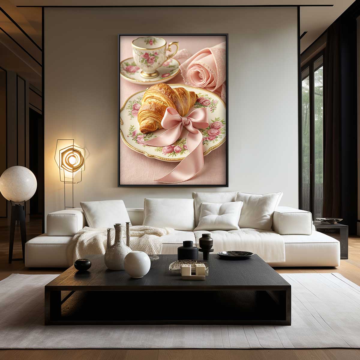 Elegante Ontbijt Sfeer Kunstwerk-canvas-dibond-plexiglas-wanddecoratie-WallArtistic