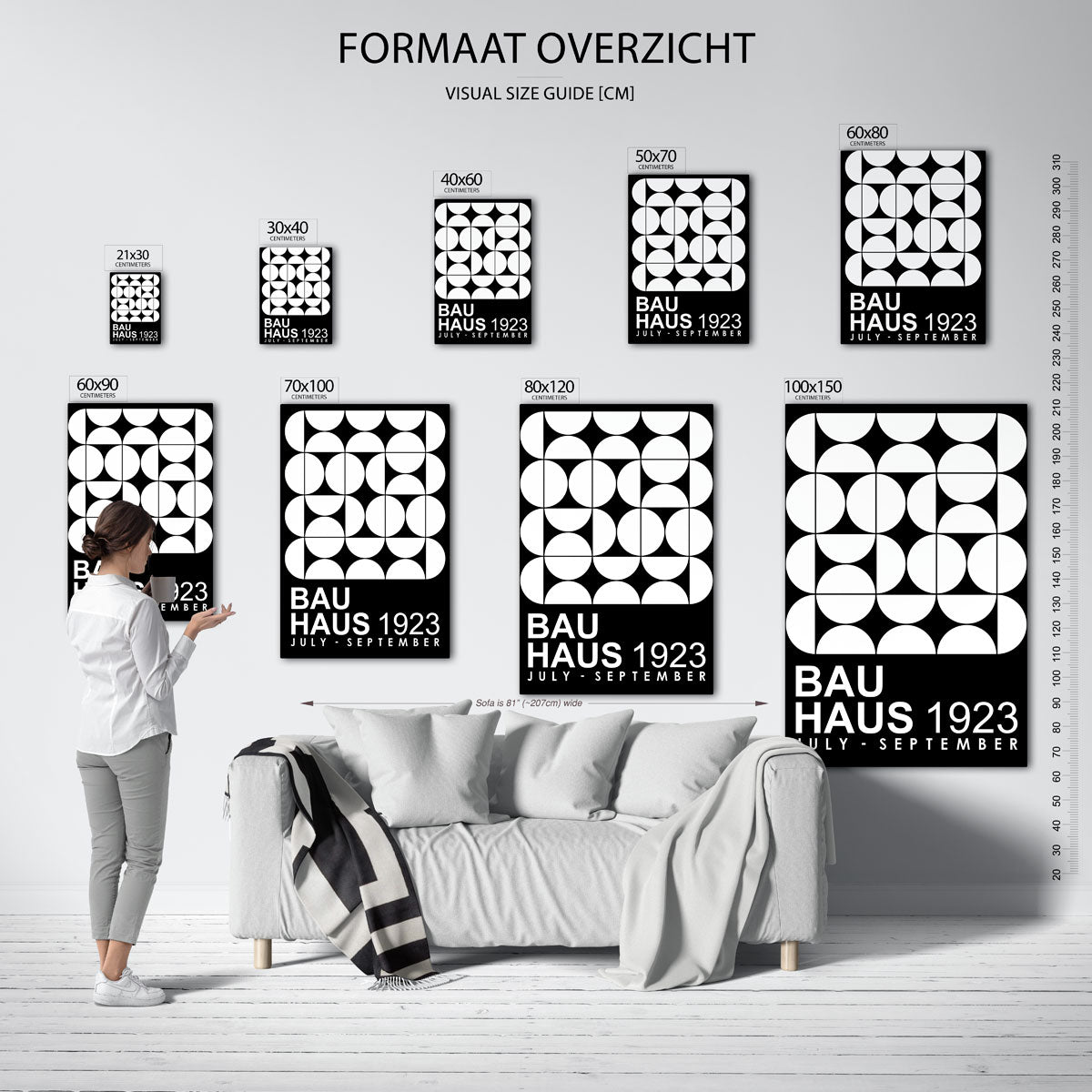Cirkelritme en lijnen Poster