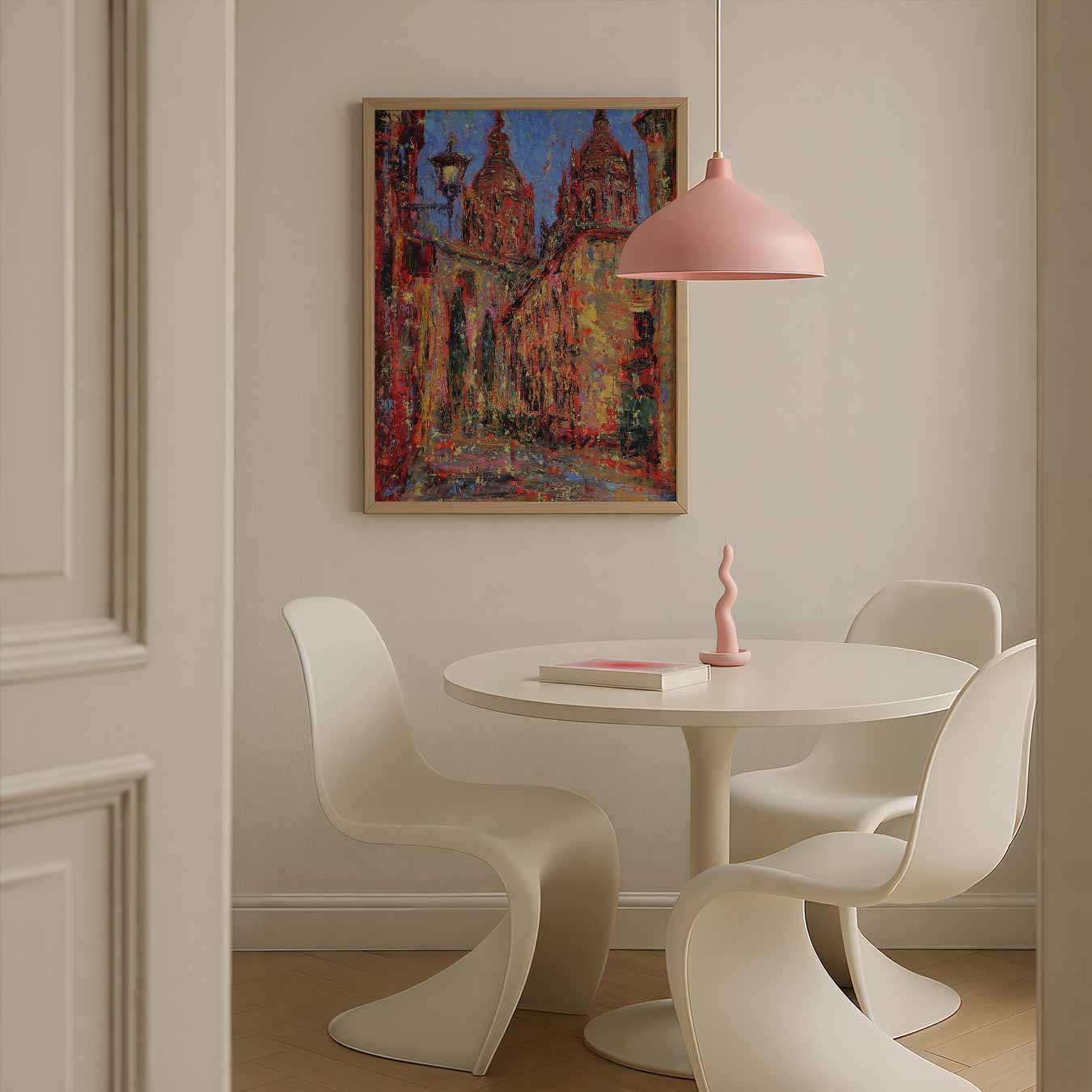 Straatbeeld Kathedraal Poster-WallArtistic