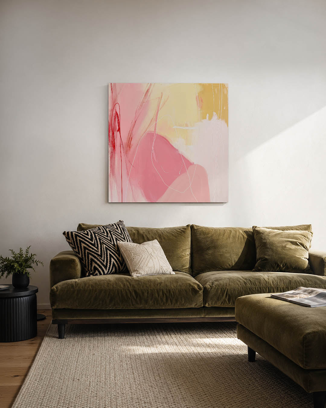 Dynamische kleurencompositie Kunstwerk