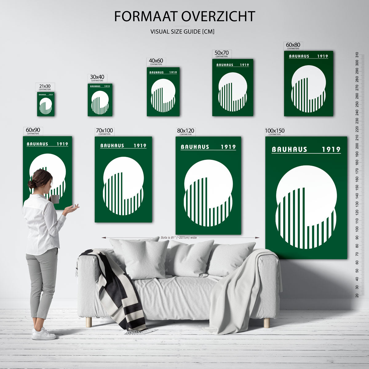 Cirkel en lijnen Poster