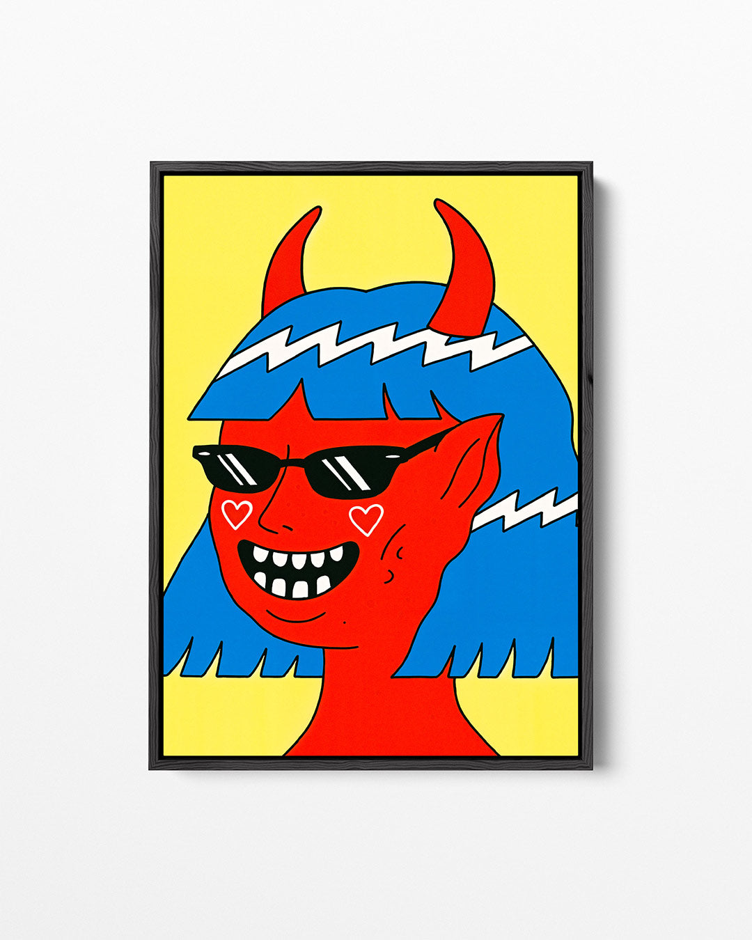 Vrolijke cartoonfiguur Kunstwerk