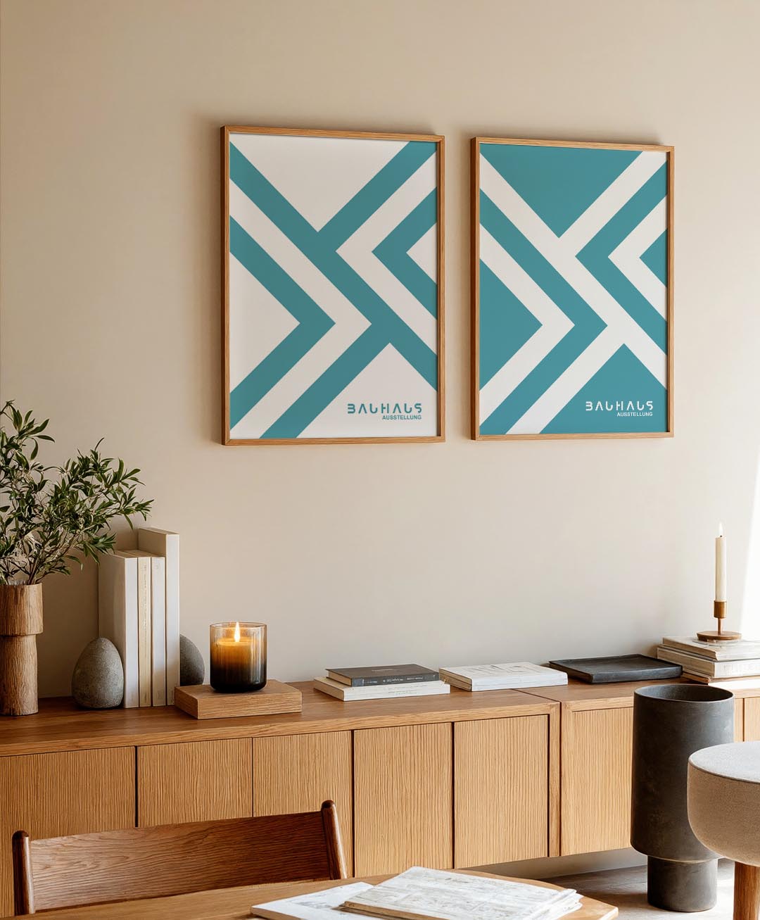 Lijnenspel en kleur Posterset