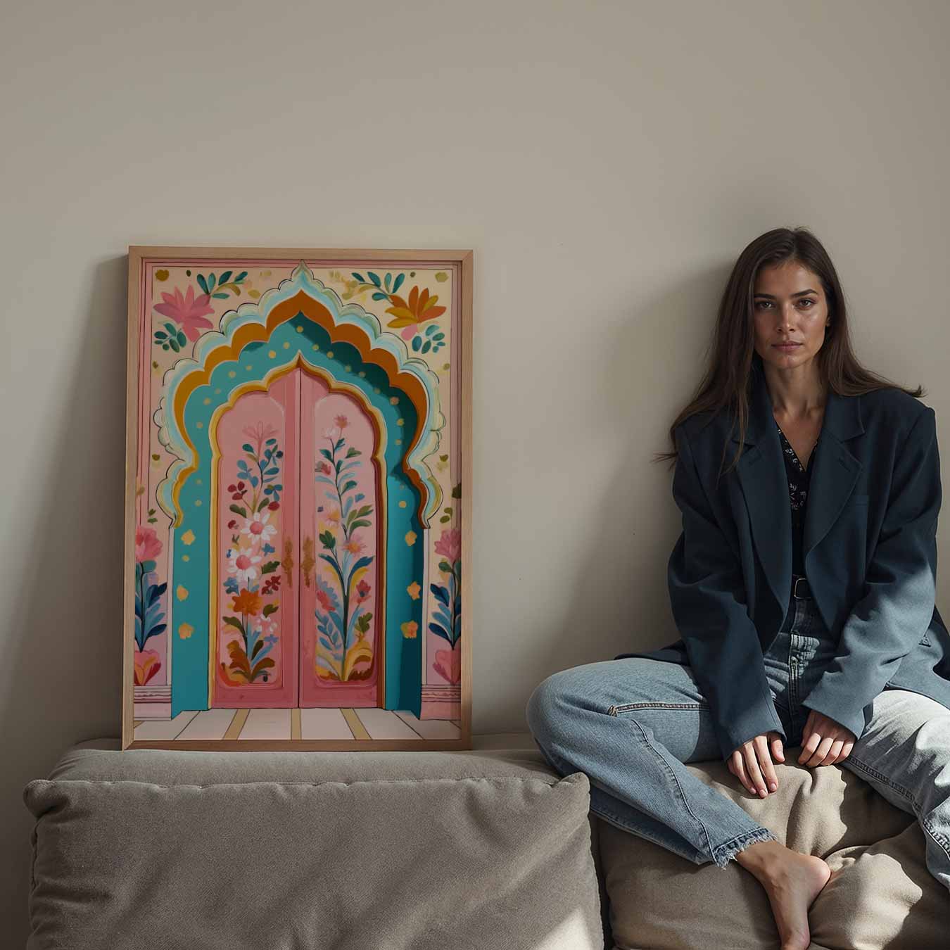 Dromerige Bloemenpoort Poster-WallArtistic