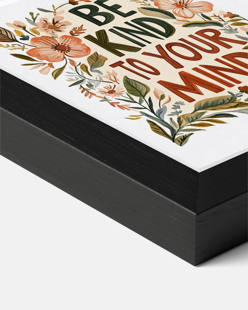 Bloemenposter met Inspirerende Tekst Poster-WallArtistic