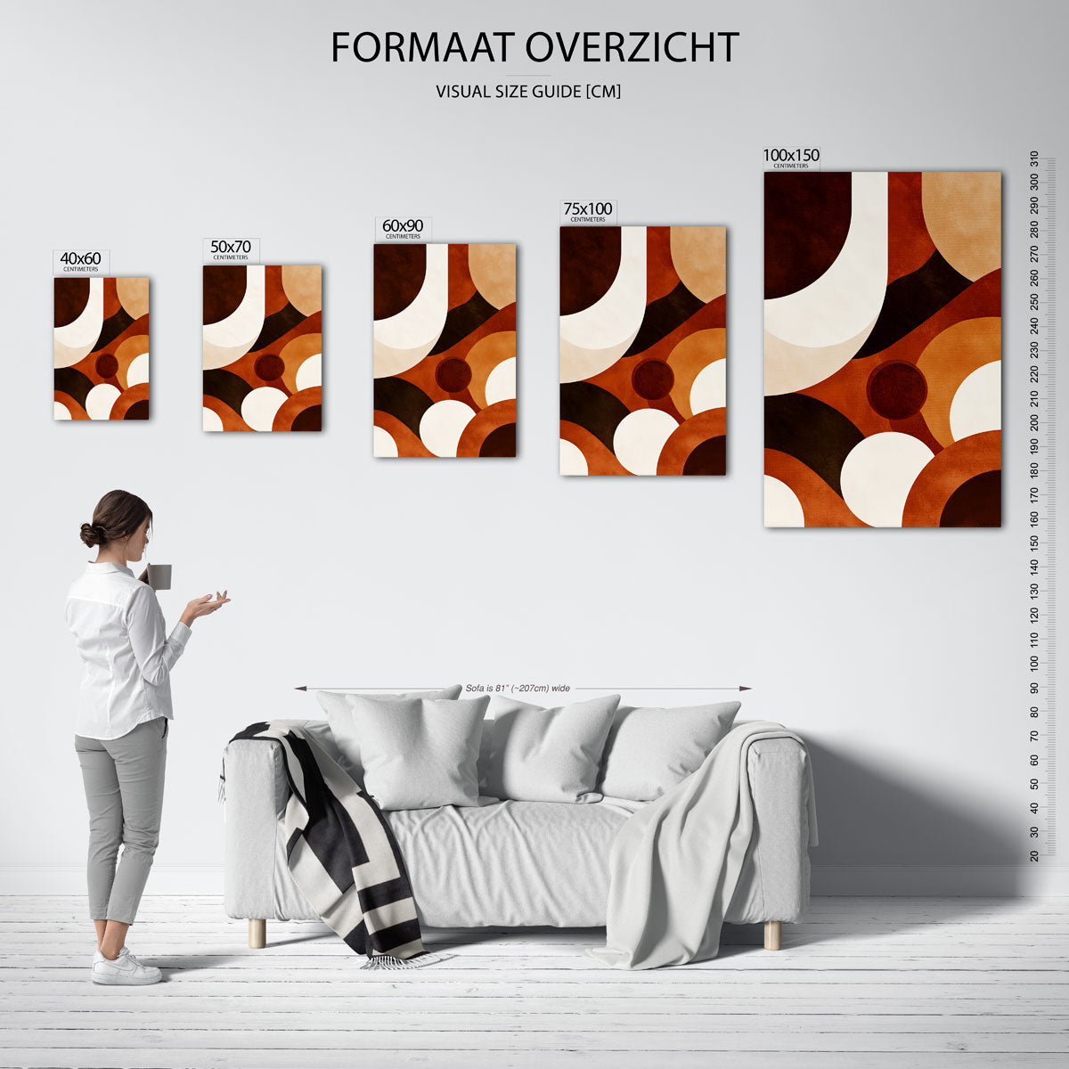 Organische vormen compositie Kunstwerk