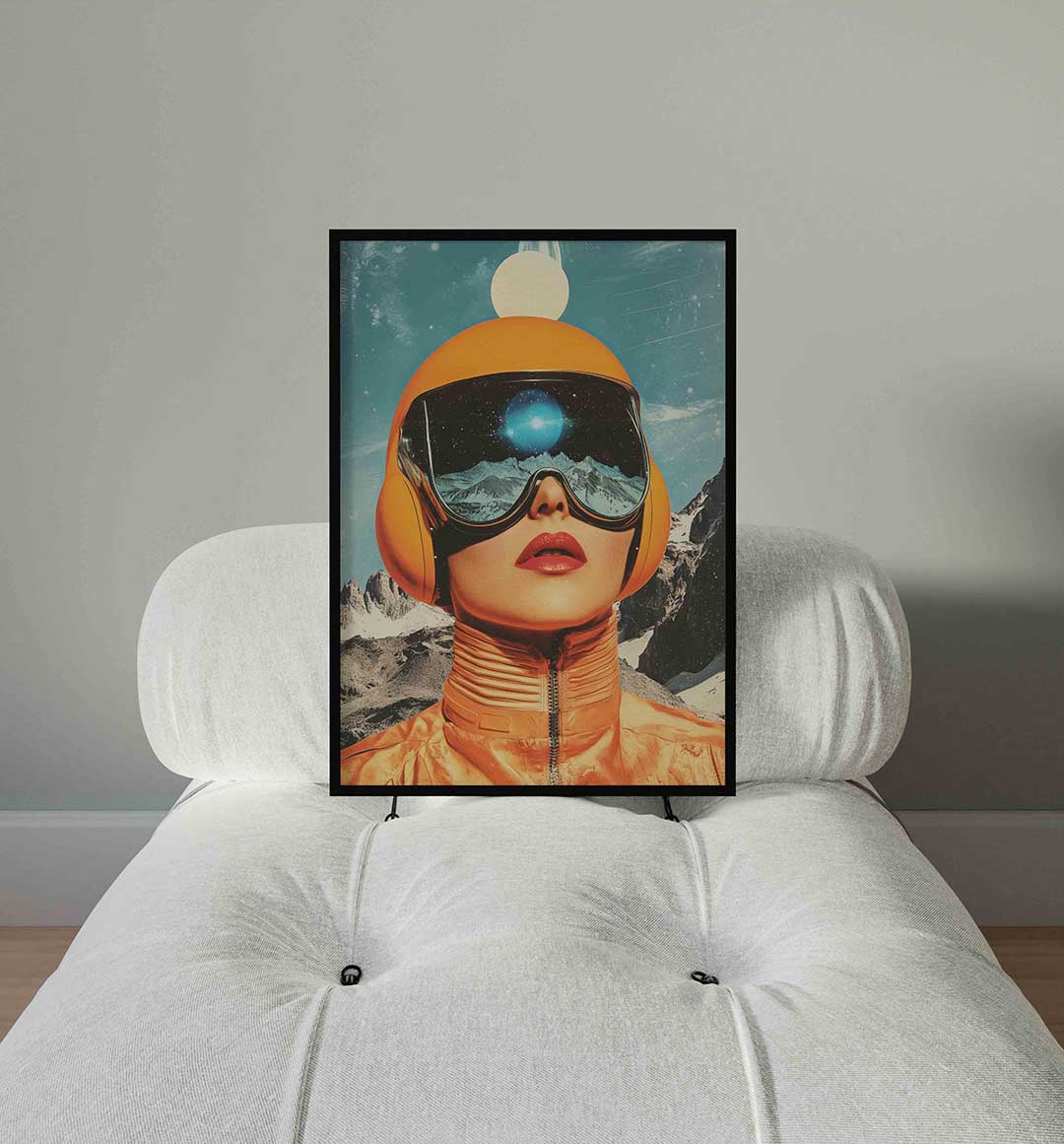 Retro futuristische ruimte Poster