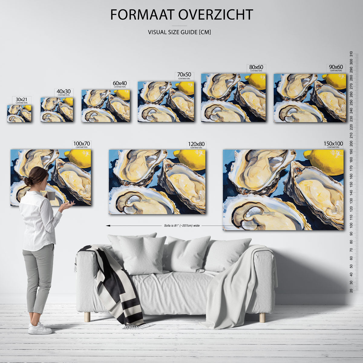 Oesters en citroen Poster