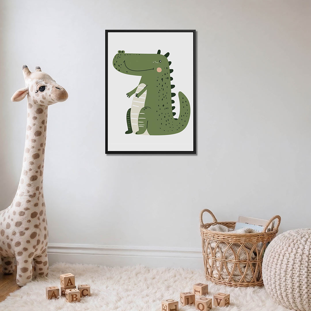 Vrolijke krokodil illustratie Kunstwerk