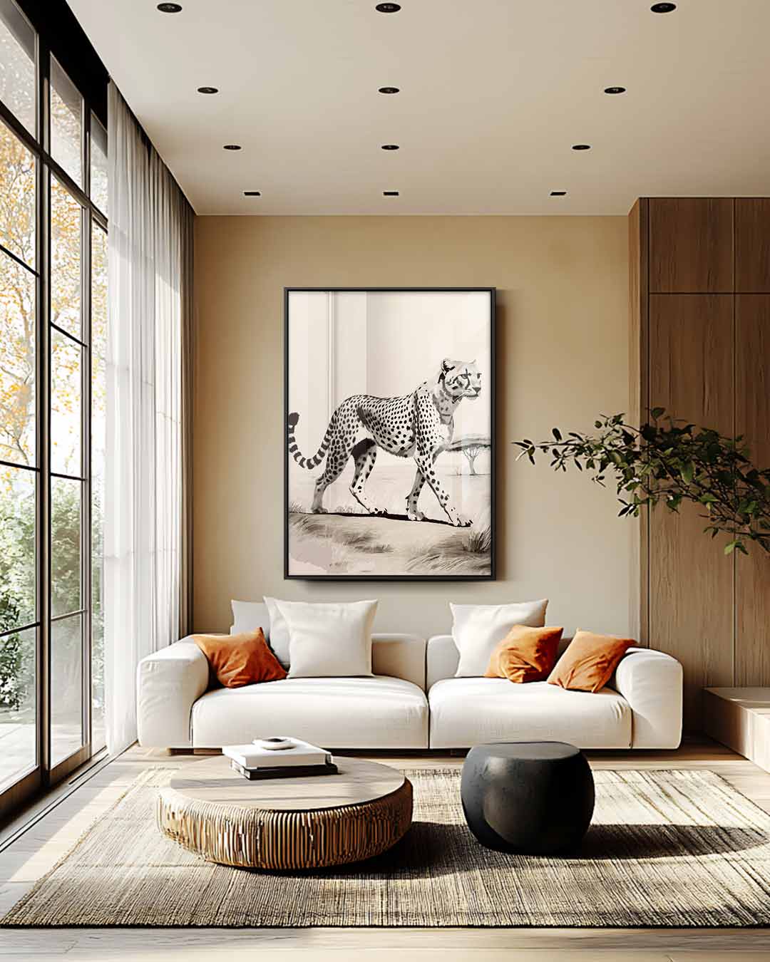 Graceful Cheetah on the Savannah Artwork