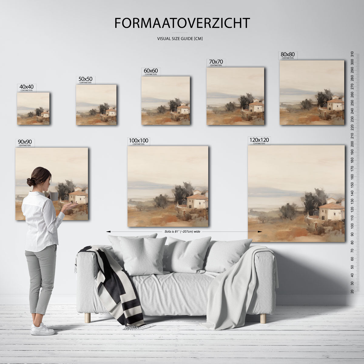 Landschap met huis Poster