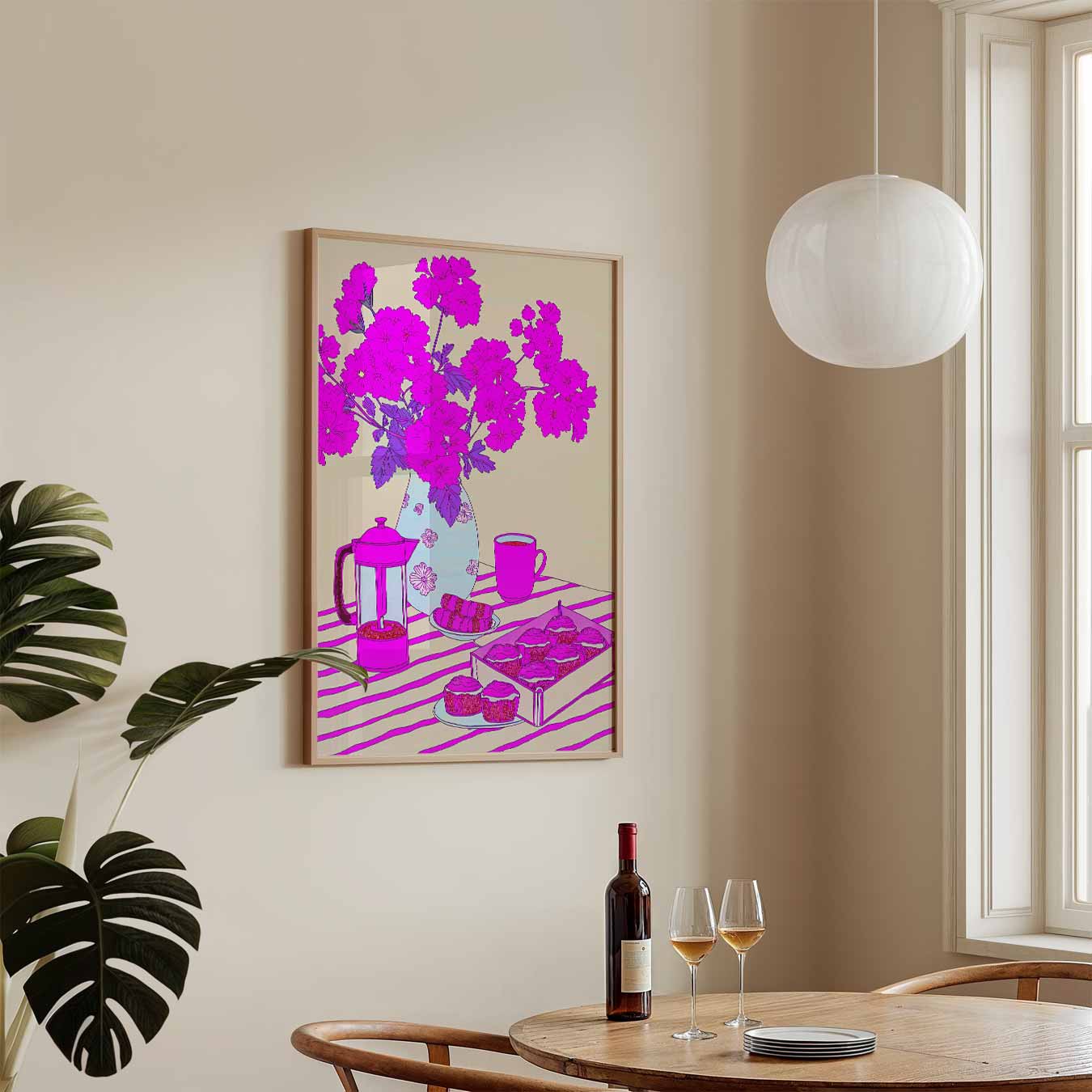 Bloemrijke Ontbijtverrassing Poster-WallArtistic