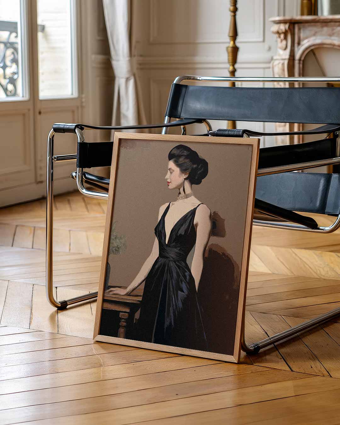 Elegante Vrouwelijke Charme Poster-WallArtistic