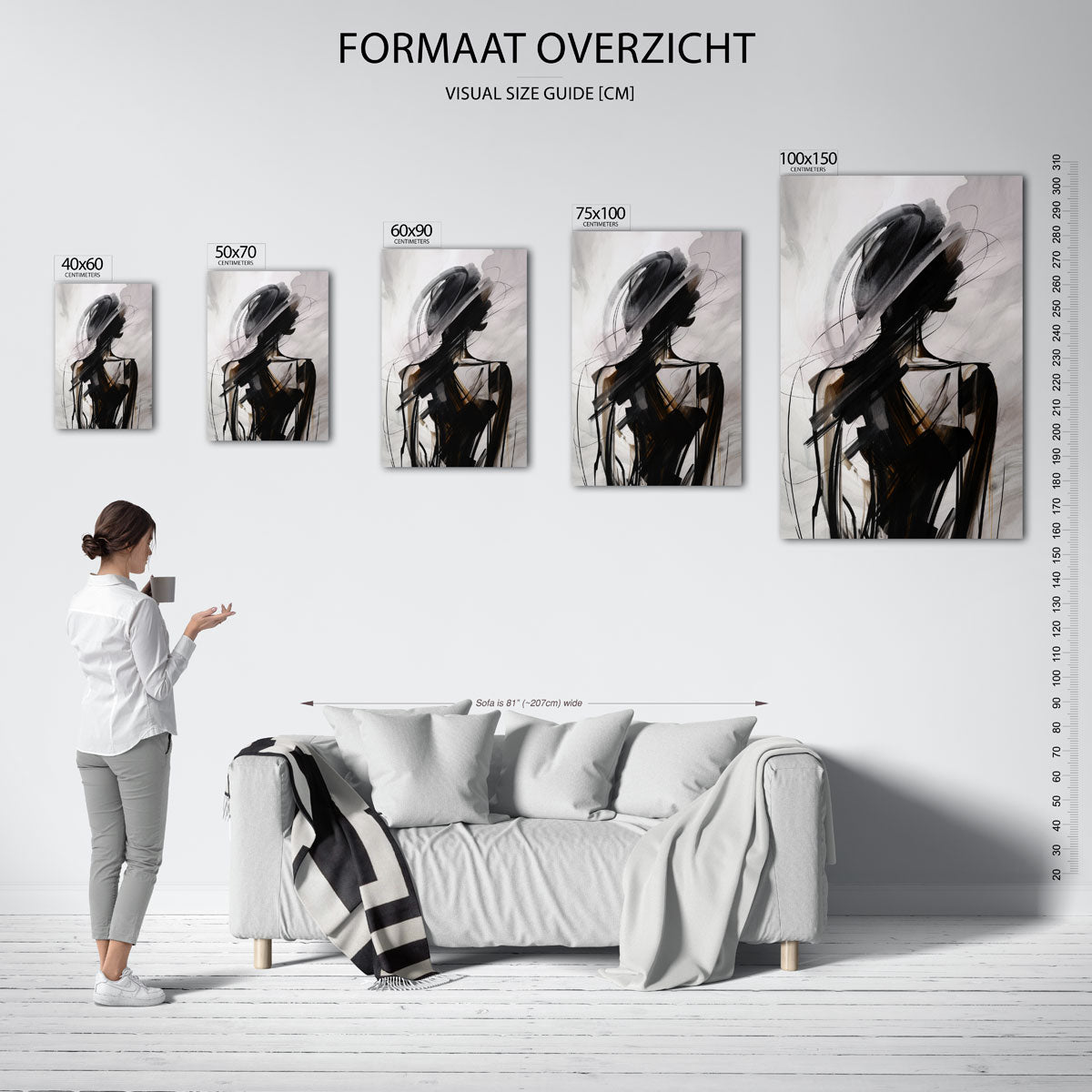 Dynamische lijnenspel Kunstwerk
