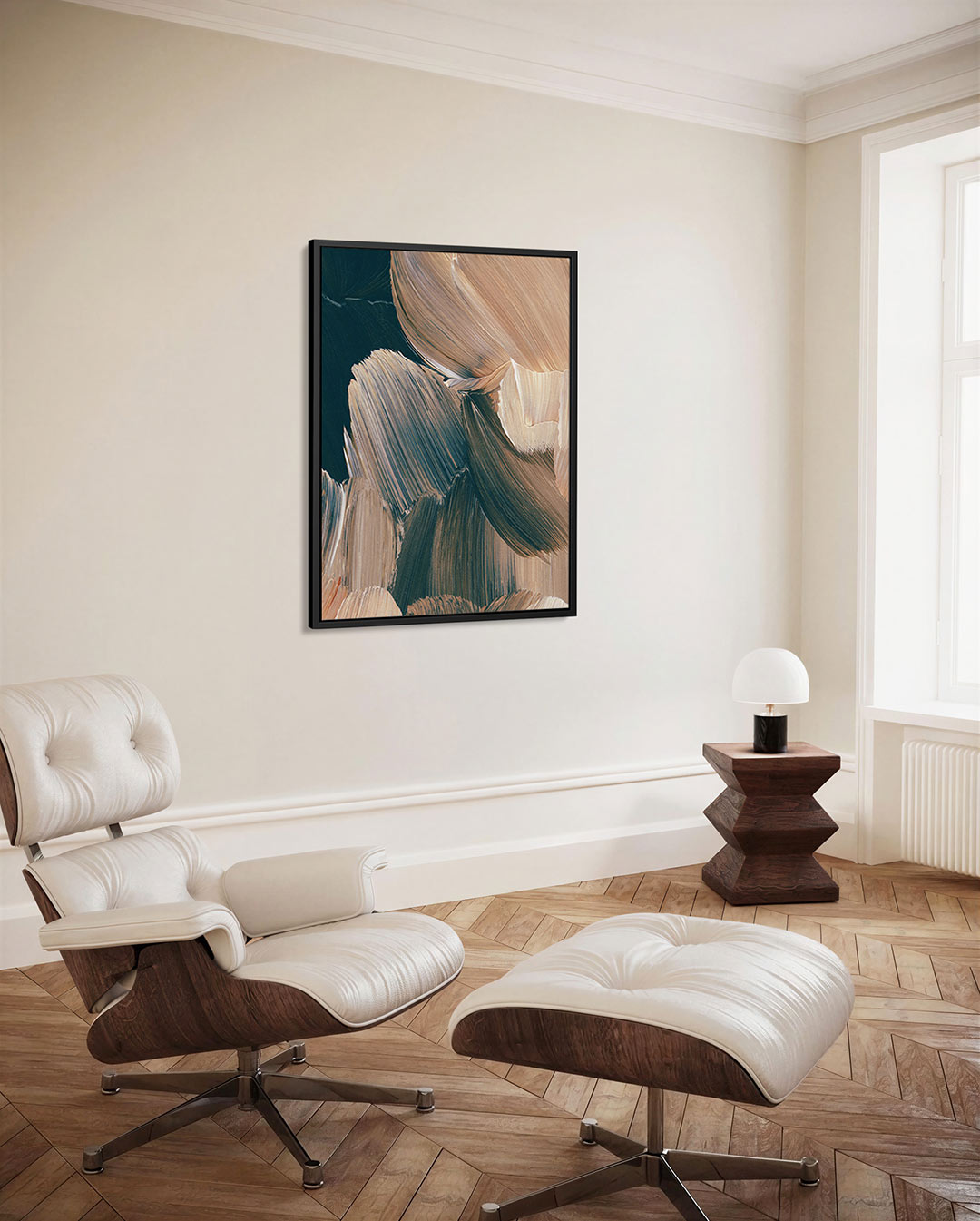 Organische borstelstreken Kunstwerk