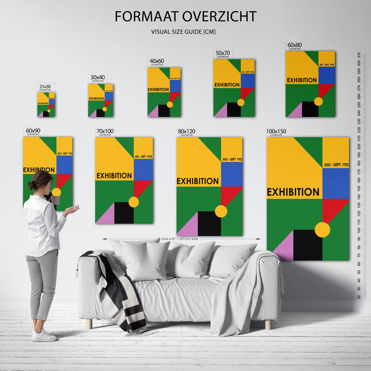 Vormen en kleurvlakken Poster