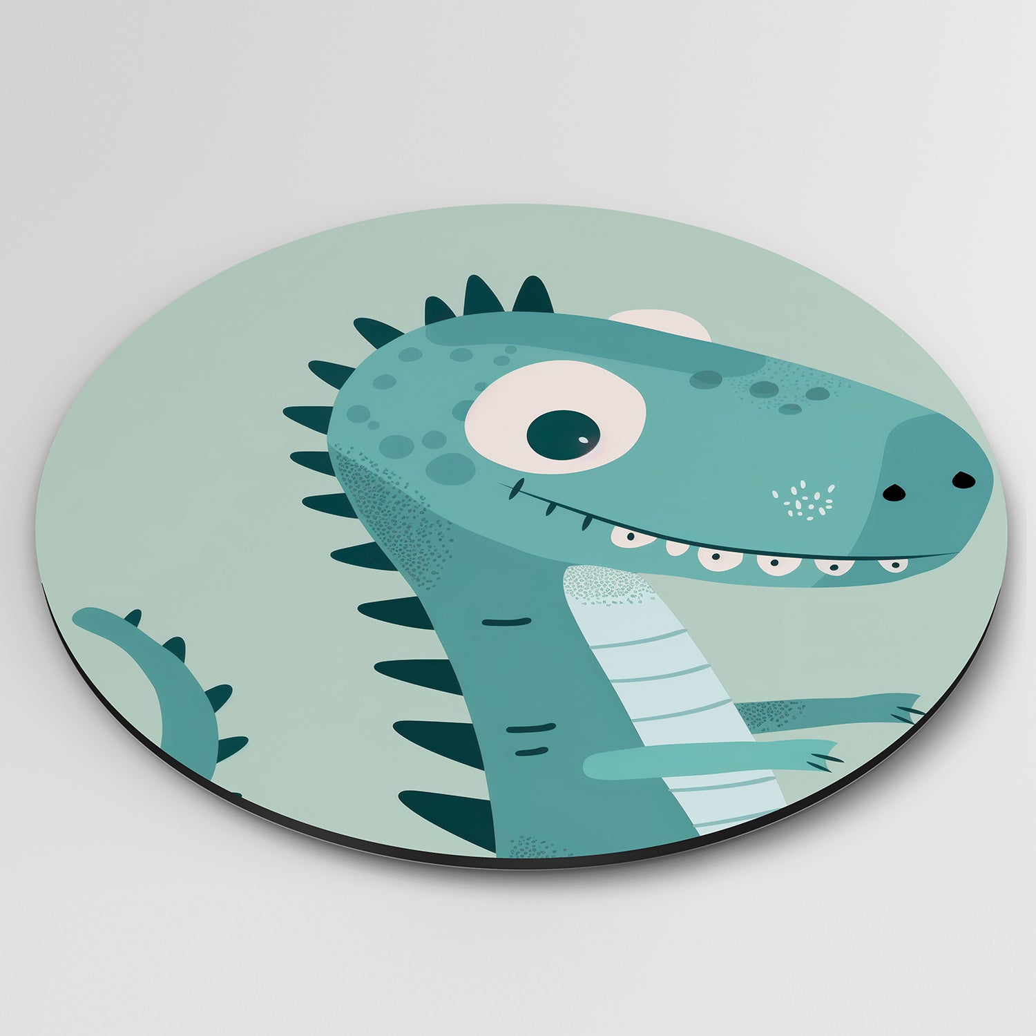 Blauwe dinosaurus Muurcirkel